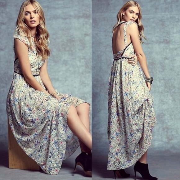 Free People Dresses & Skirts - Free people Cherry Blossom Floral Lace Maxi Dress
